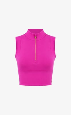 Turtle Zipper Crop Workout Top Dames SportNStyles.nl